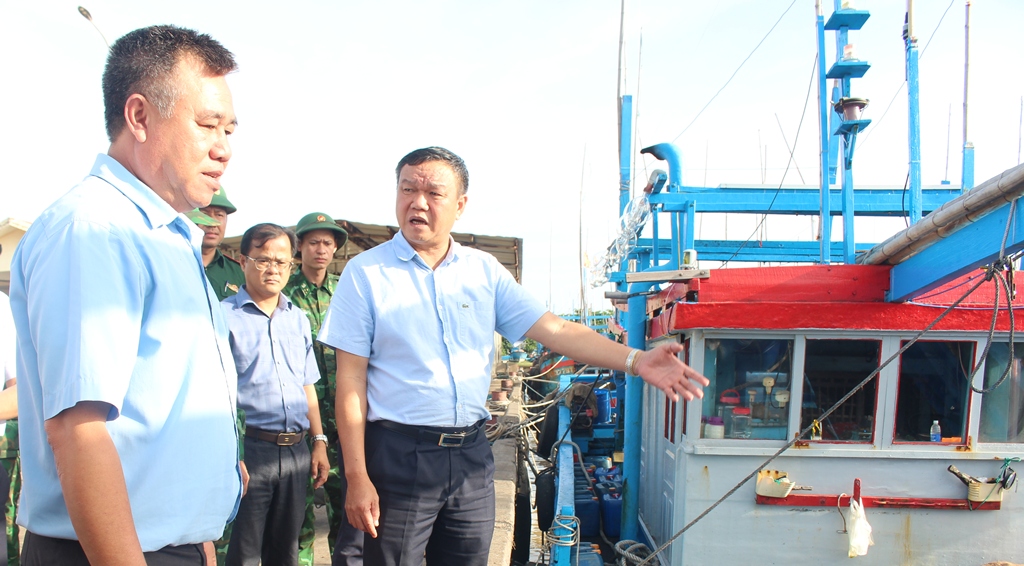 Phó Chủ tịch UBND tỉnh Đào Mỹ kiểm tra công tác phòng, chống bão số 13